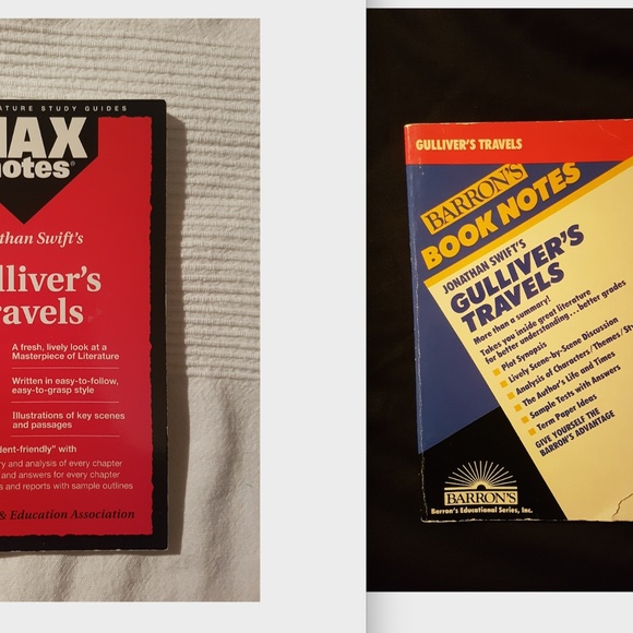 3 Books - "Gulliver's Travels" by Jonathan Swift + Max Notes + Barron's Notes - Picture 2 of 7